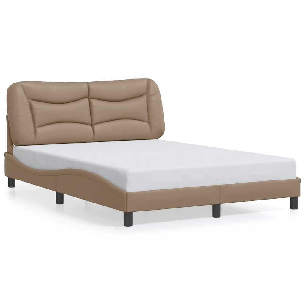 sengeramme uden madras Hvar 140x200 cm kunstlæder cappuccinofarvet