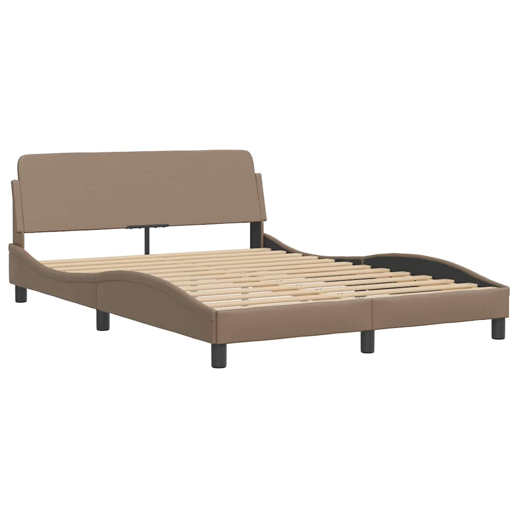 sengeramme uden madras Hvar 140x200 cm kunstlæder cappuccinofarvet