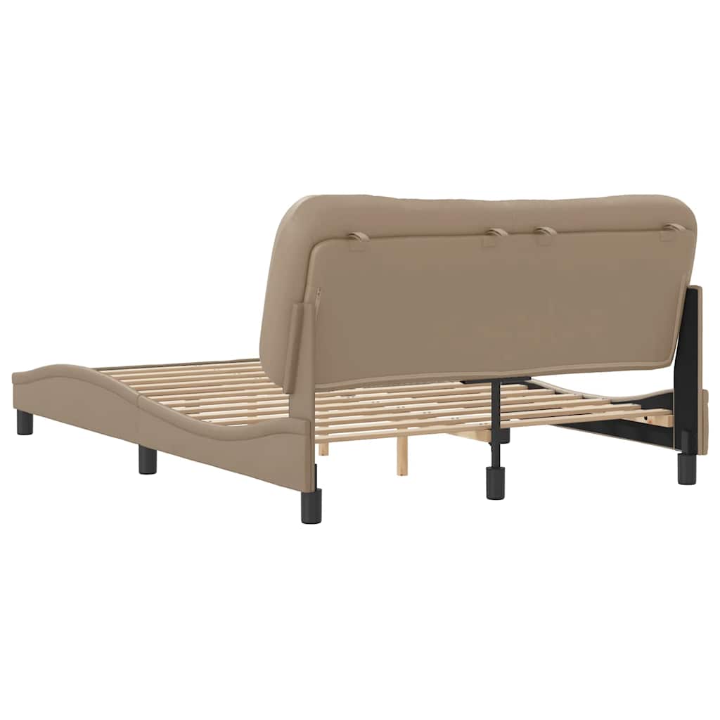 sengeramme uden madras Hvar 140x200 cm kunstlæder cappuccinofarvet