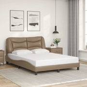 sengeramme uden madras Hvar 140x200 cm kunstlæder cappuccinofarvet