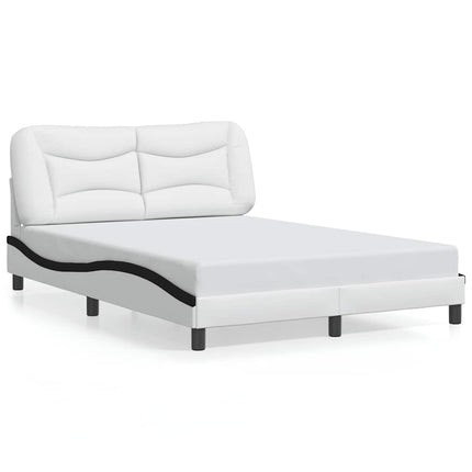 sengeramme uden madras Hvar 140x200 cm kunstlæder hvid og sort