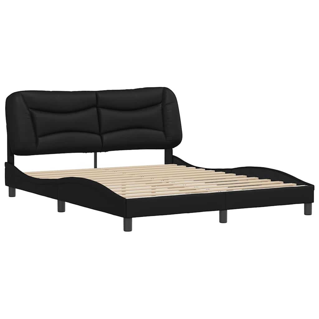 sengeramme uden madras Hvar 160x200 cm kunstlæder sort