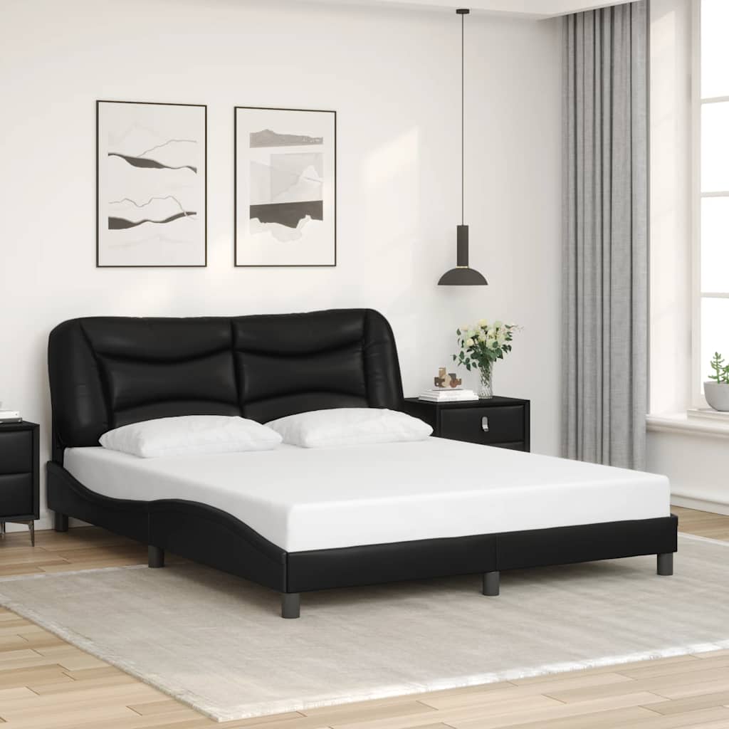 sengeramme uden madras Hvar 160x200 cm kunstlæder sort