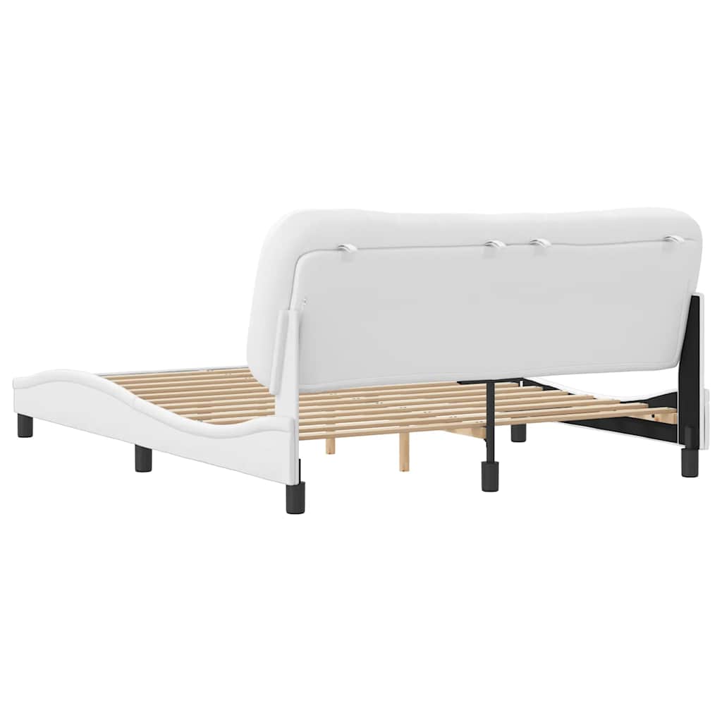 sengeramme uden madras Hvar 160x200 cm kunstlæder hvid