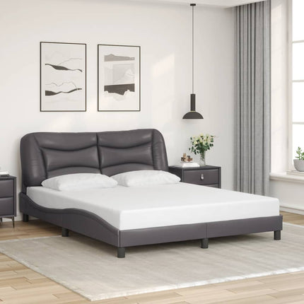 sengeramme uden madras Hvar 160x200 cm kunstlæder grå