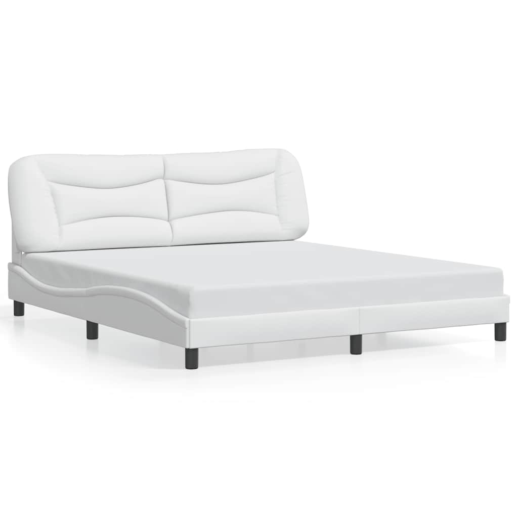 sengeramme uden madras Hvar 180x200 cm kunstlæder hvid
