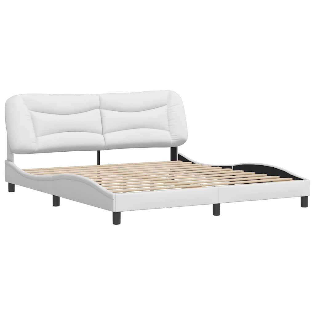 sengeramme uden madras Hvar 180x200 cm kunstlæder hvid