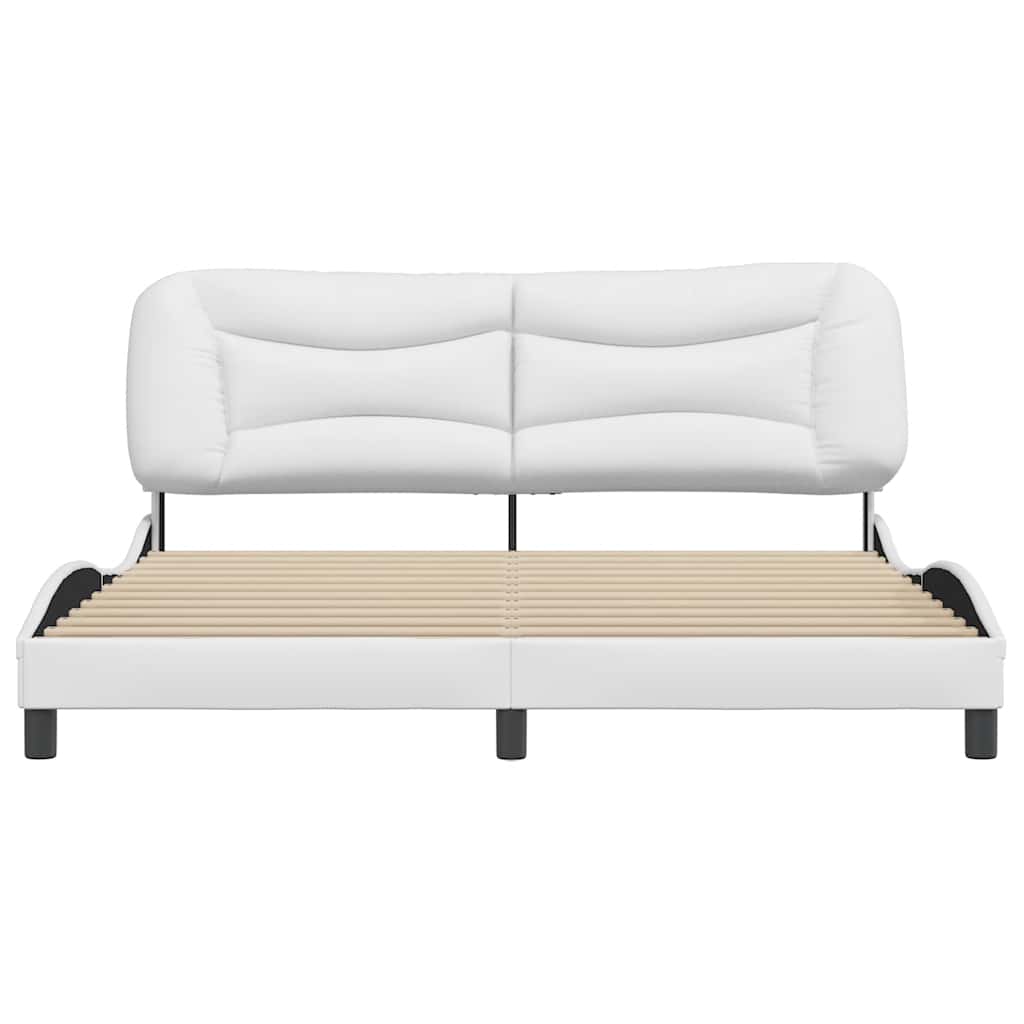 sengeramme uden madras Hvar 180x200 cm kunstlæder hvid