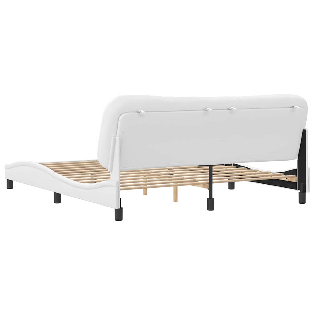 sengeramme uden madras Hvar 180x200 cm kunstlæder hvid