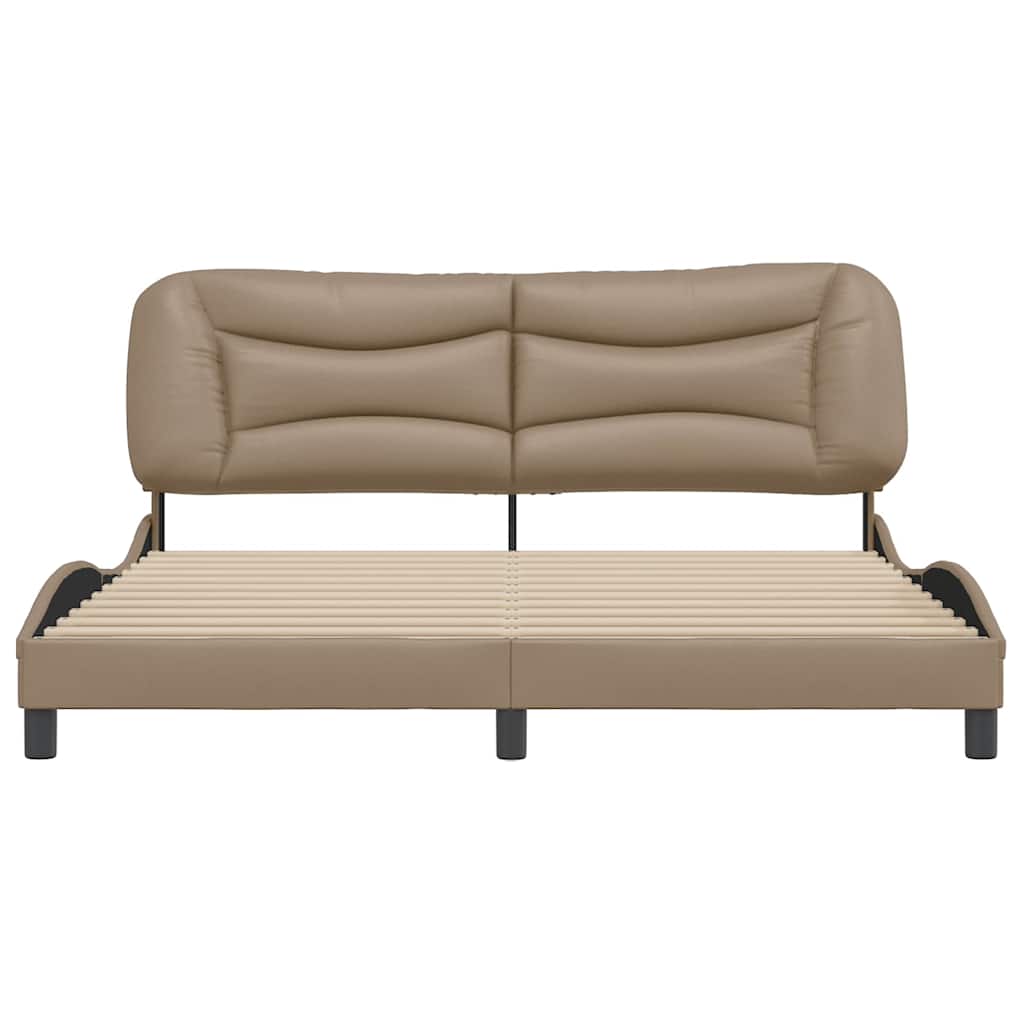 sengeramme uden madras Hvar 180x200 cm kunstlæder cappuccinofarvet
