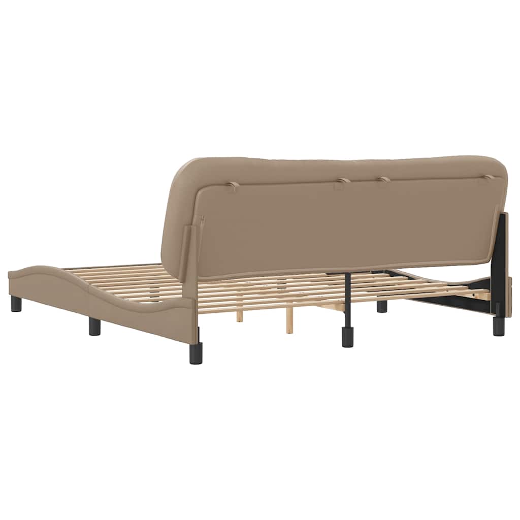 sengeramme uden madras Hvar 180x200 cm kunstlæder cappuccinofarvet