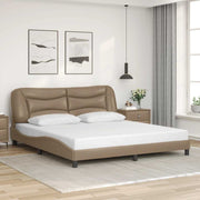 sengeramme uden madras Hvar 180x200 cm kunstlæder cappuccinofarvet