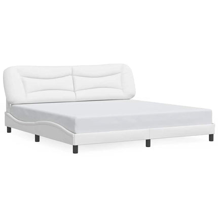 sengeramme uden madras Hvar 200x200 cm kunstlæder hvid