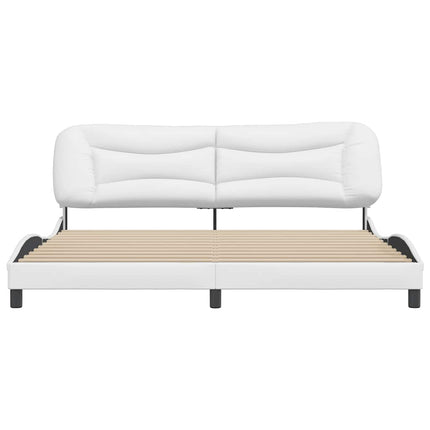 sengeramme uden madras Hvar 200x200 cm kunstlæder hvid