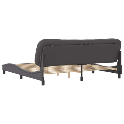 sengeramme uden madras Hvar 200x200 cm kunstlæder grå