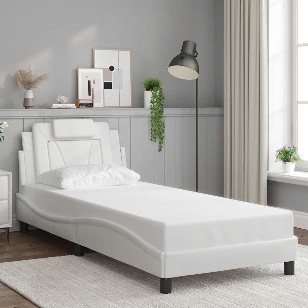 sengeramme uden madras Viana 80x200 cm kunstlæder hvid