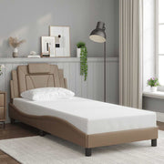 sengeramme uden madras Viana 80x200 cm kunstlæder cappuccinofarvet