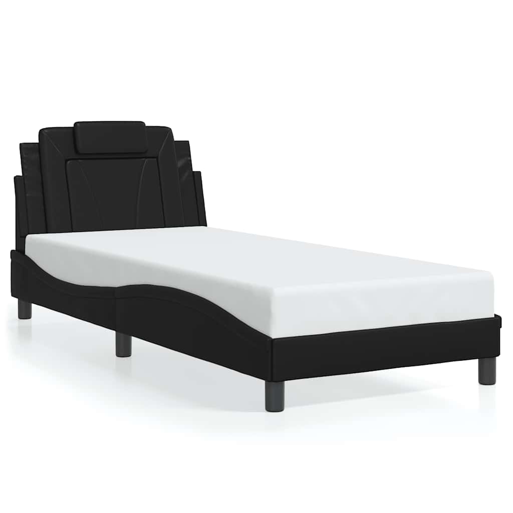 sengeramme uden madras Viana 90x190 cm kunstlæder sort