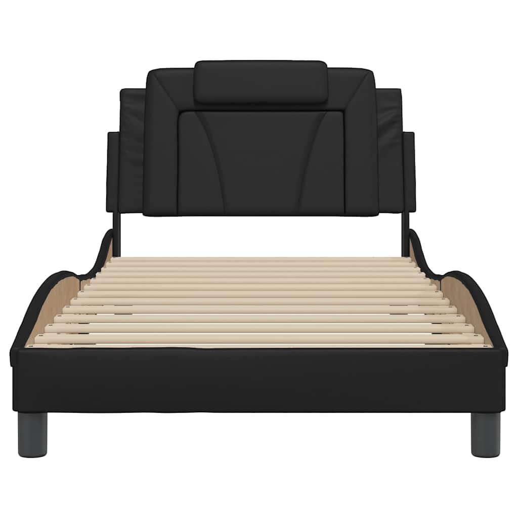 sengeramme uden madras Viana 100x200 cm kunstlæder sort