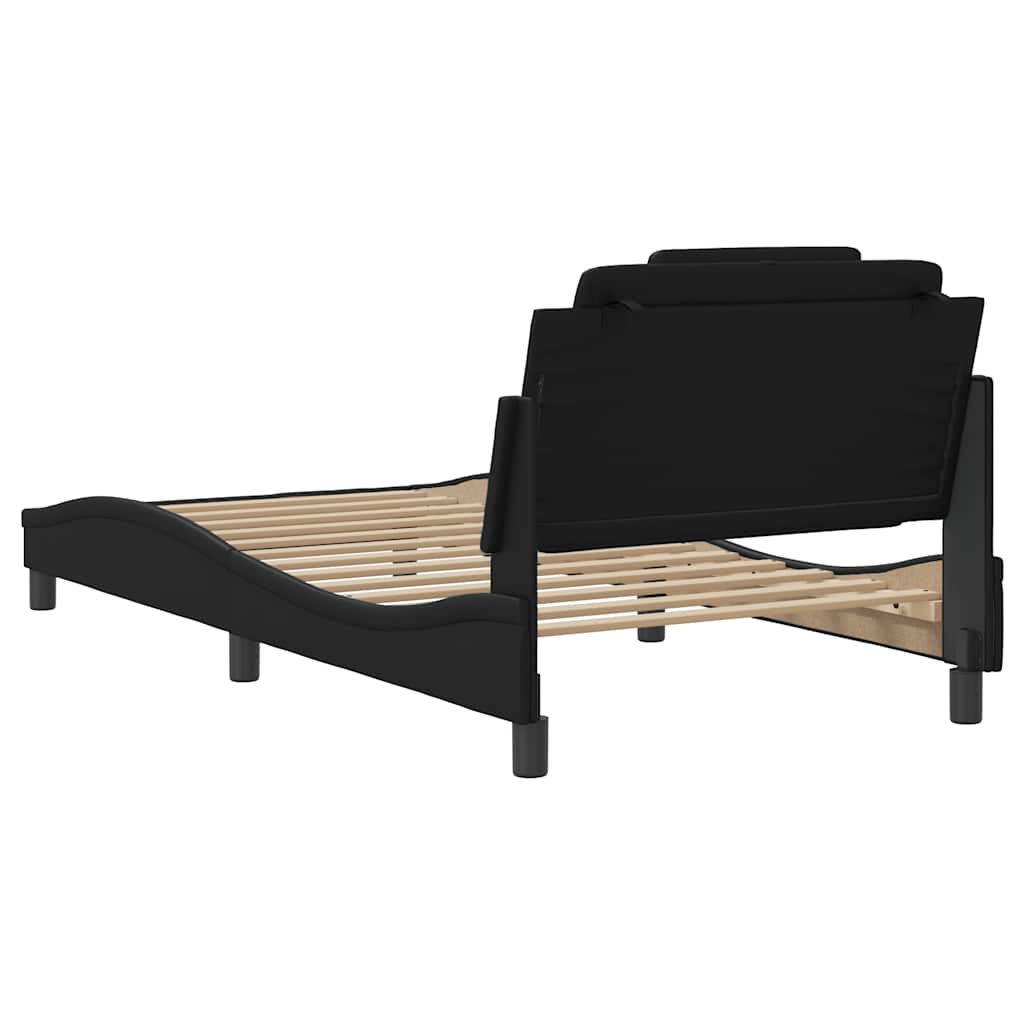 sengeramme uden madras Viana 100x200 cm kunstlæder sort
