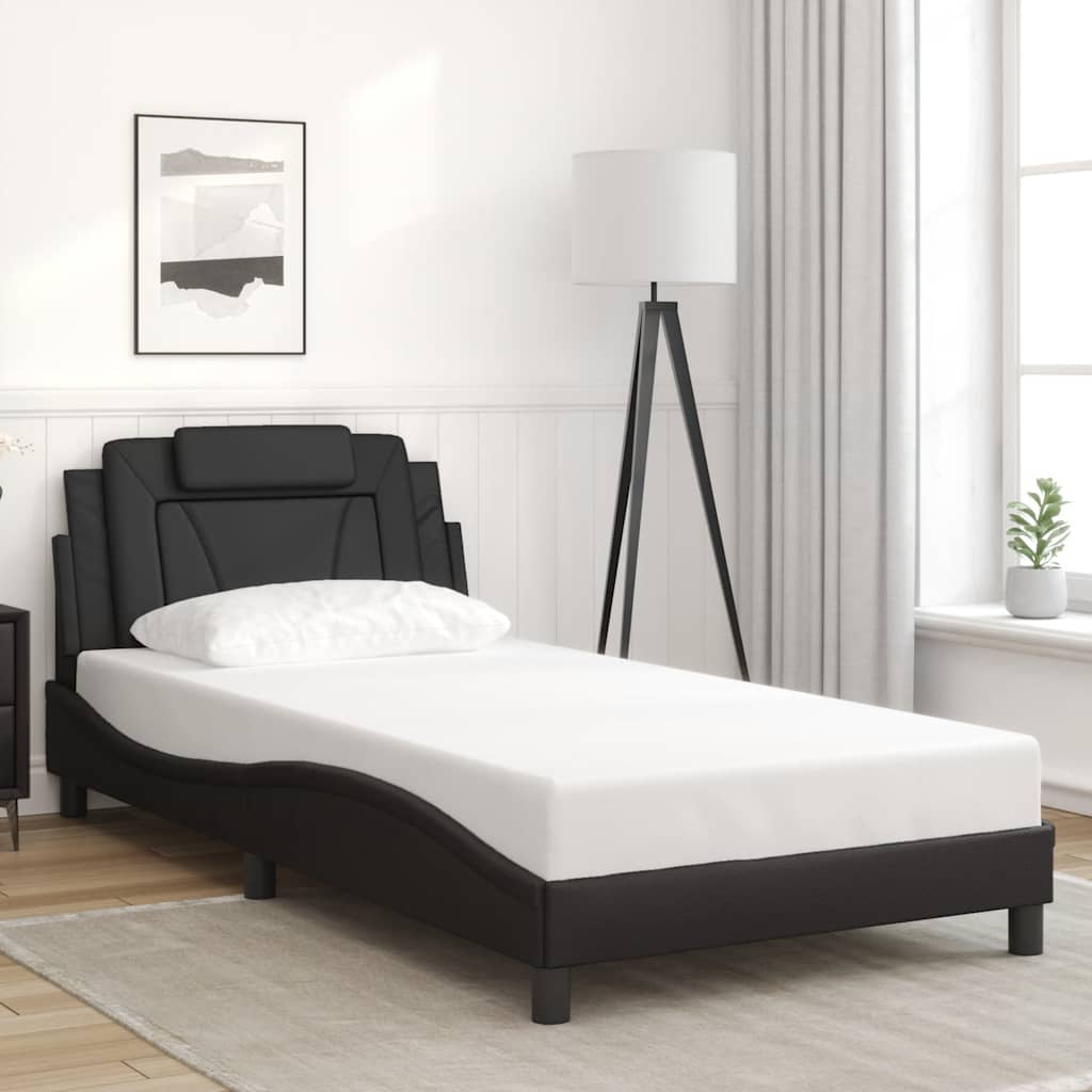 sengeramme uden madras Viana 100x200 cm kunstlæder sort
