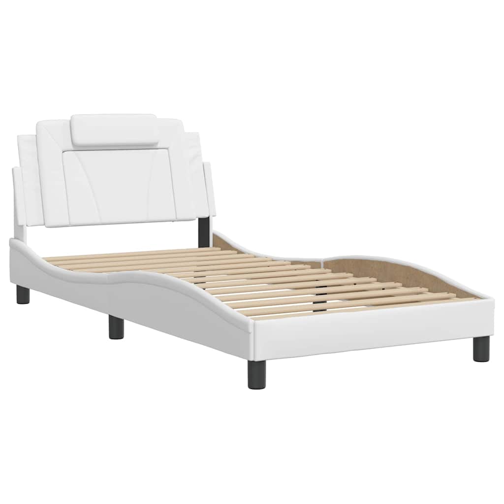 sengeramme uden madras Viana 100x200 cm kunstlæder hvid