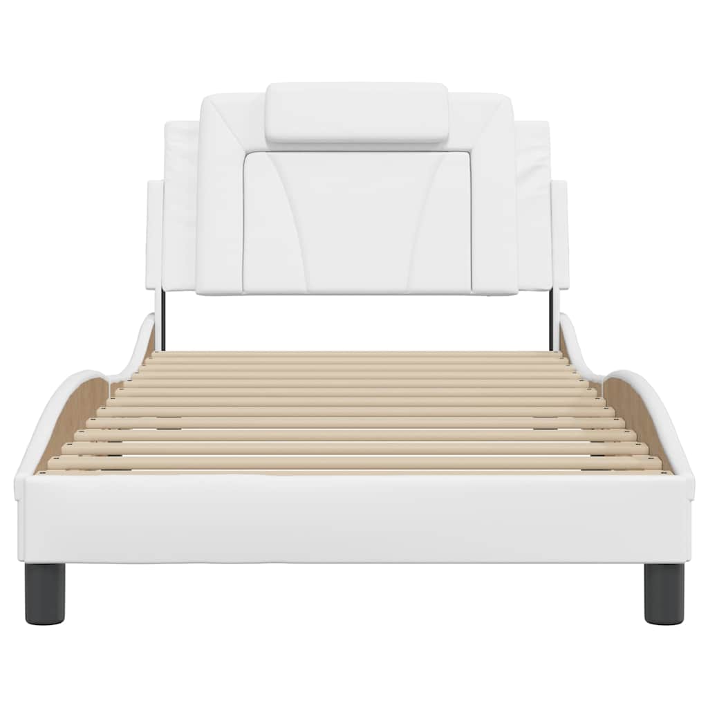 sengeramme uden madras Viana 100x200 cm kunstlæder hvid