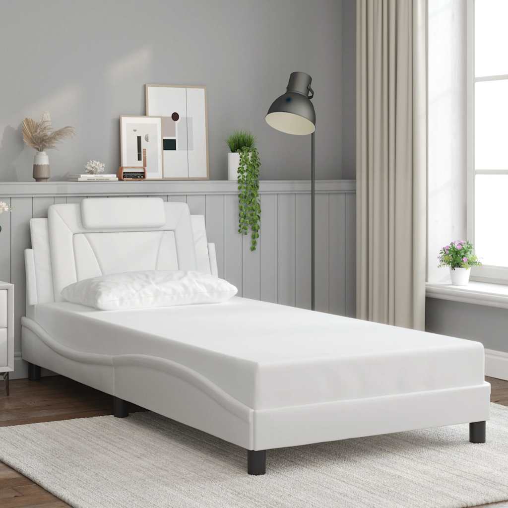 sengeramme uden madras Viana 100x200 cm kunstlæder hvid