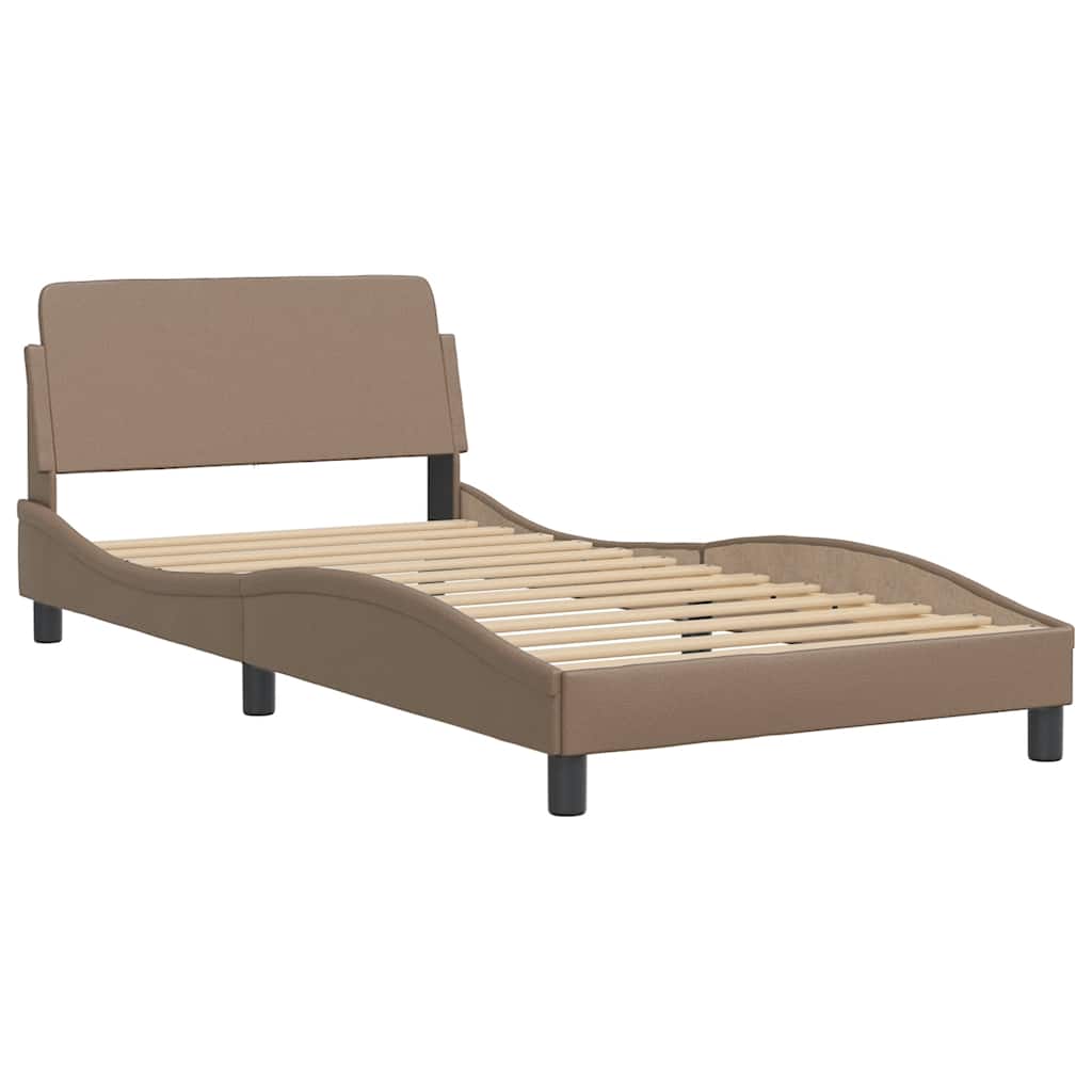 sengeramme uden madras Viana 100x200 cm kunstlæder cappuccinofarvet