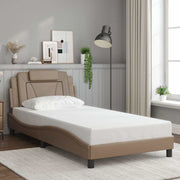 sengeramme uden madras Viana 100x200 cm kunstlæder cappuccinofarvet