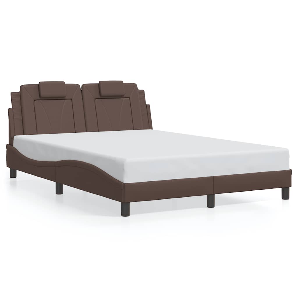 sengeramme uden madras Viana 120x200 cm kunstlæder brun