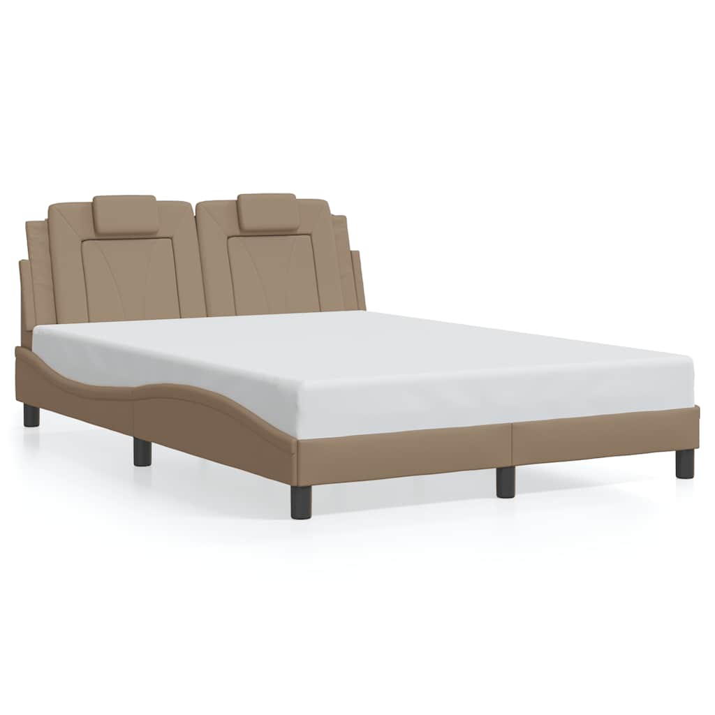sengeramme uden madras Viana 120x200 cm kunstlæder cappuccinofarvet
