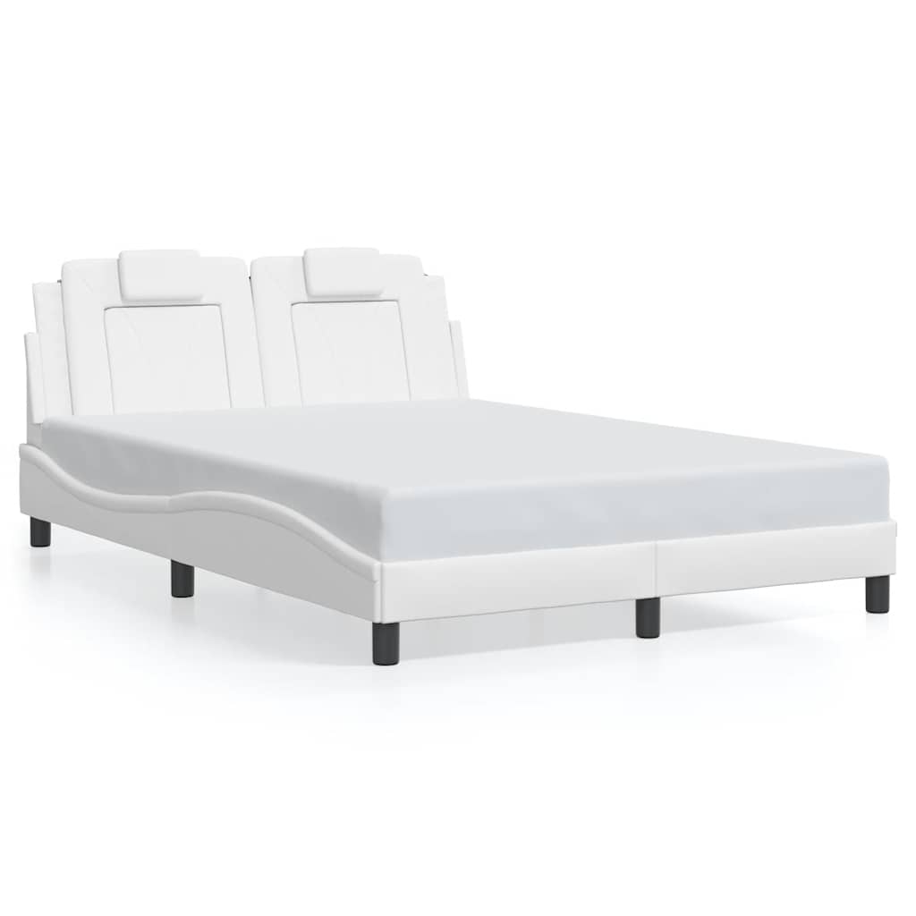 sengeramme uden madras Viana 140x190 cm kunstlæder hvid