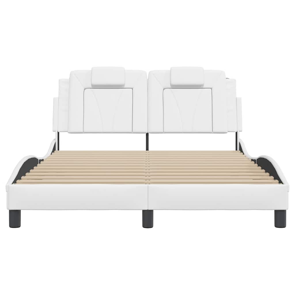 sengeramme uden madras Viana 140x190 cm kunstlæder hvid