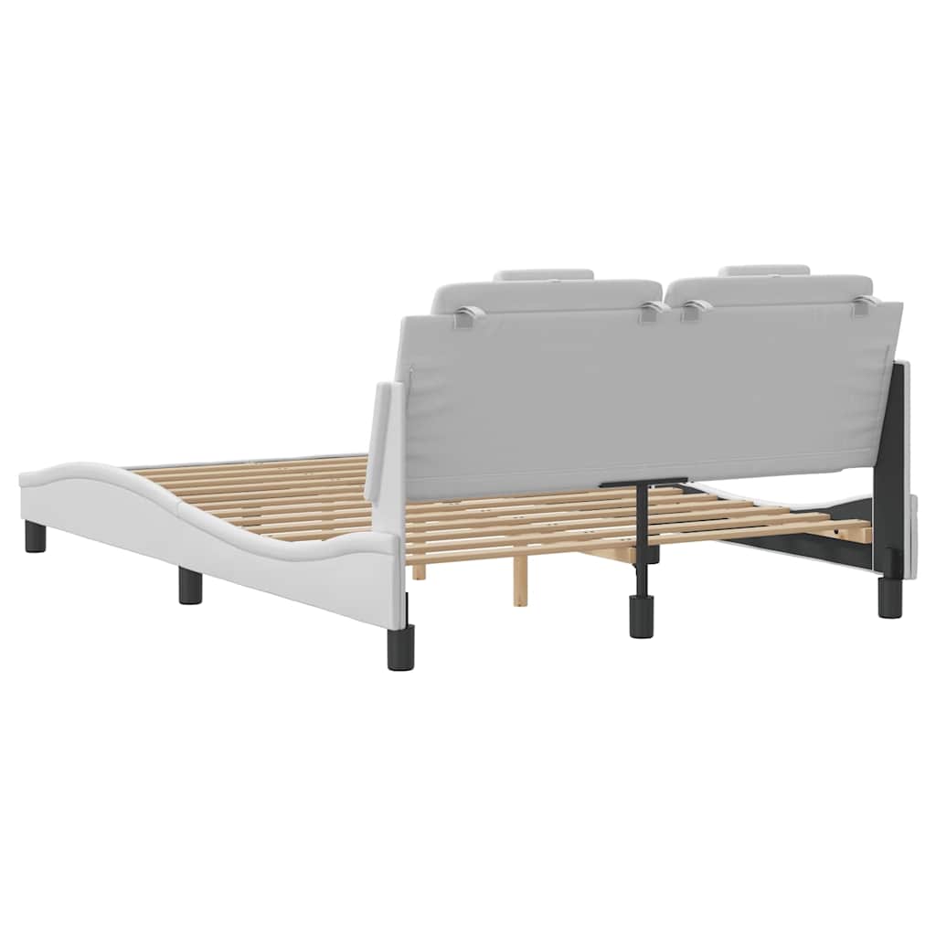 sengeramme uden madras Viana 140x190 cm kunstlæder hvid