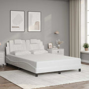 sengeramme uden madras Viana 140x190 cm kunstlæder hvid