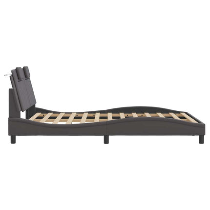 sengeramme uden madras Viana 140x200 cm kunstlæder grå