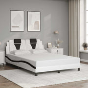 sengeramme uden madras Viana 140x200 cm kunstlæder hvid og sort
