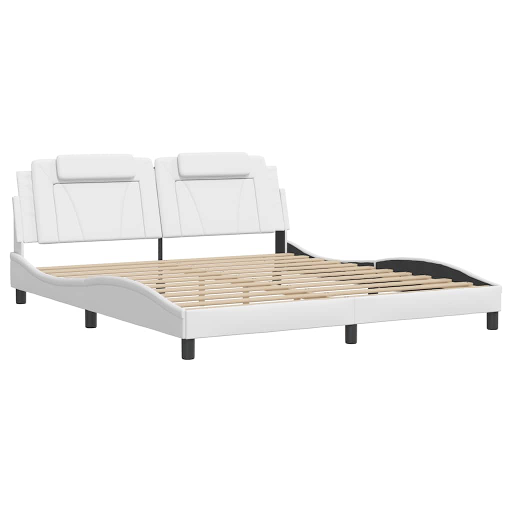 sengeramme uden madras Viana 180x200 cm kunstlæder hvid