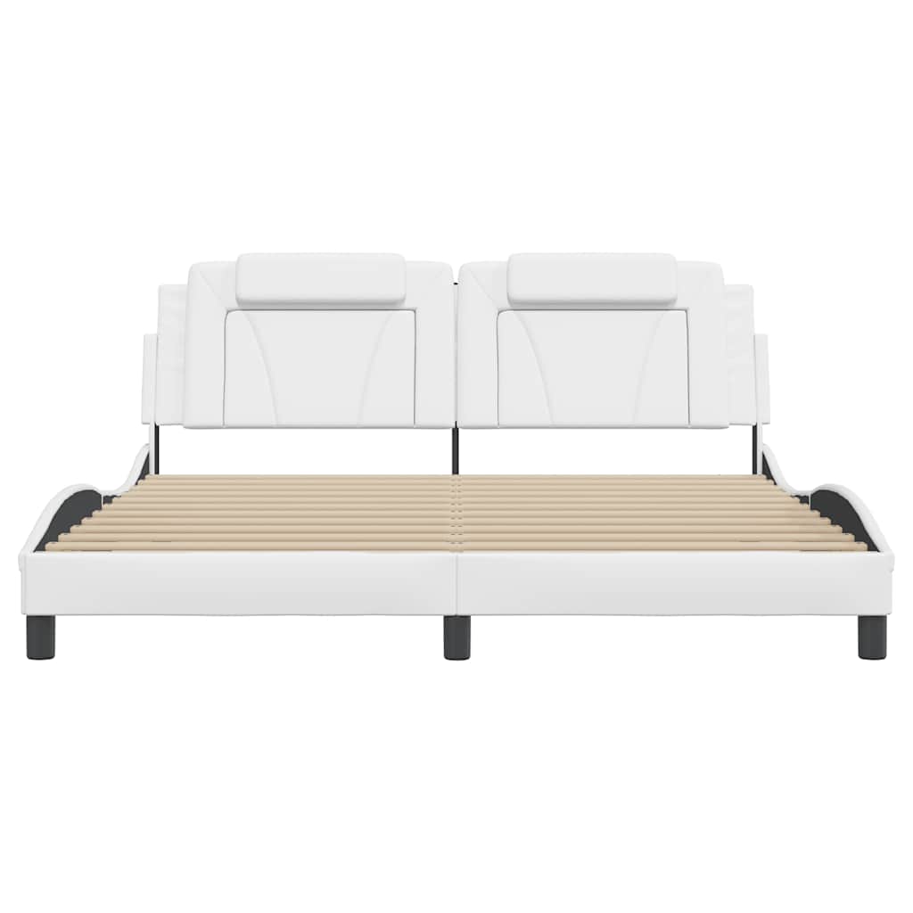 sengeramme uden madras Viana 180x200 cm kunstlæder hvid