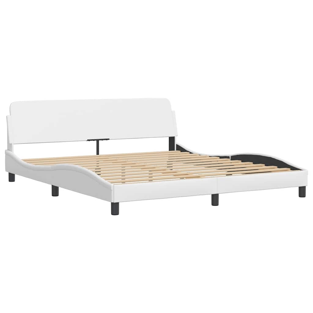 sengeramme uden madras Viana 180x200 cm kunstlæder hvid