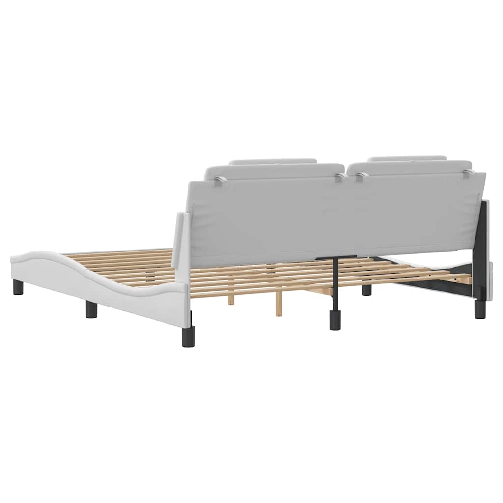 sengeramme uden madras Viana 180x200 cm kunstlæder hvid
