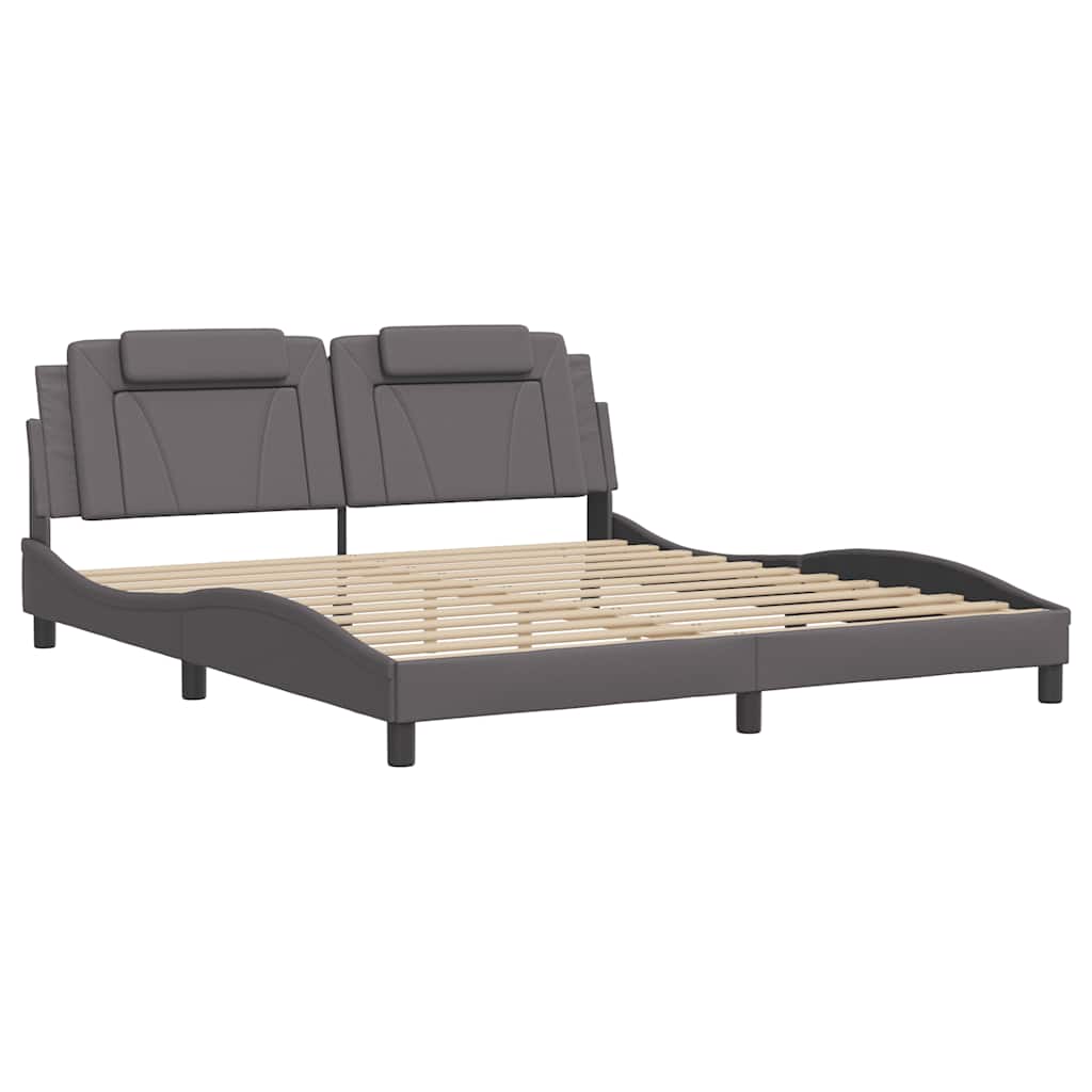 sengeramme uden madras Viana 180x200 cm kunstlæder grå
