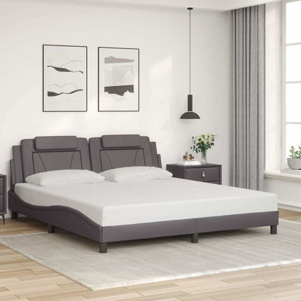 sengeramme uden madras Viana 180x200 cm kunstlæder grå