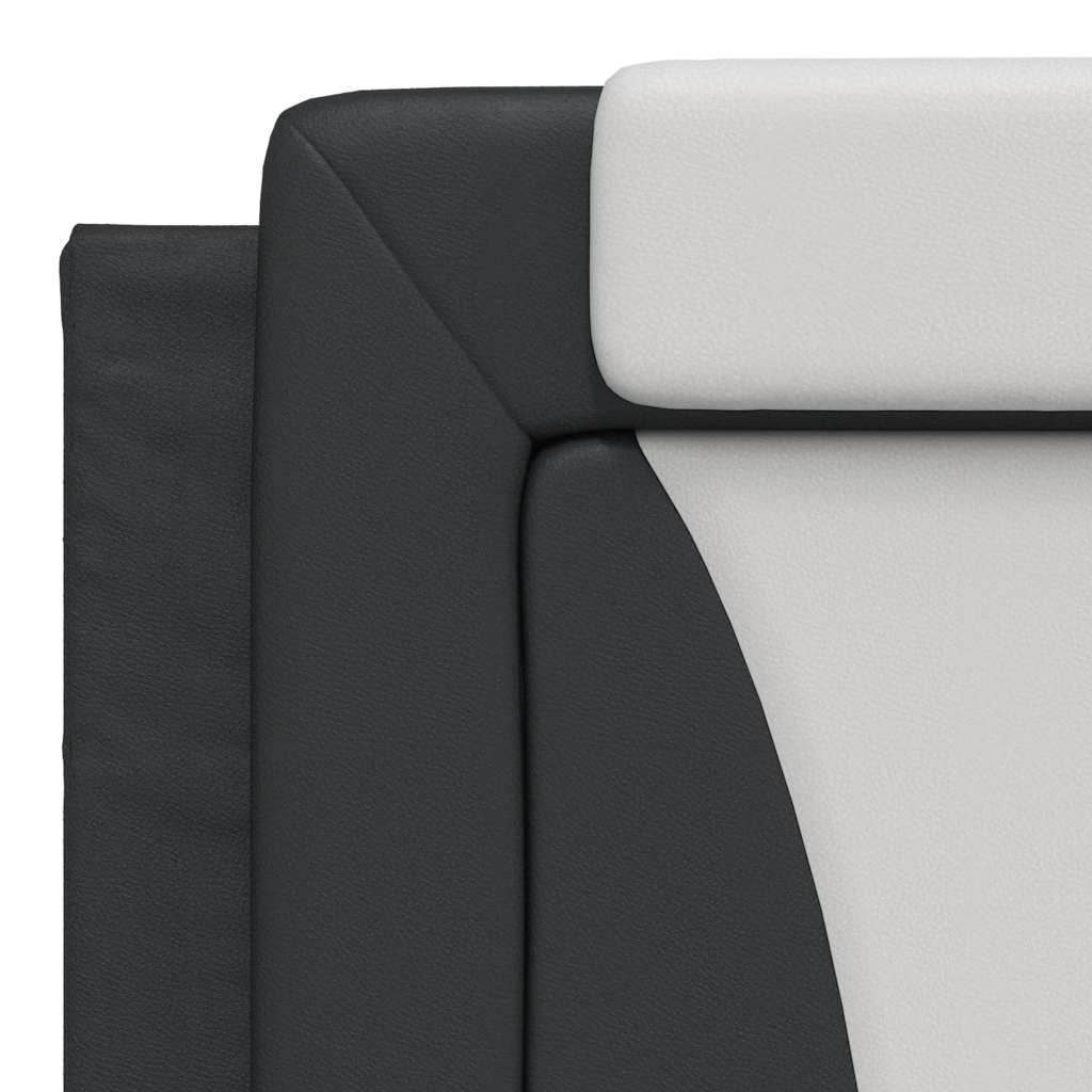 sengeramme uden madras Viana 180x200 cm kunstlæder sort og hvid