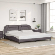sengeramme uden madras Viana 200x200 cm kunstlæder grå