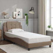 sengeramme uden madras Zadar 80x200 cm kunstlæder cappuccinofarvet