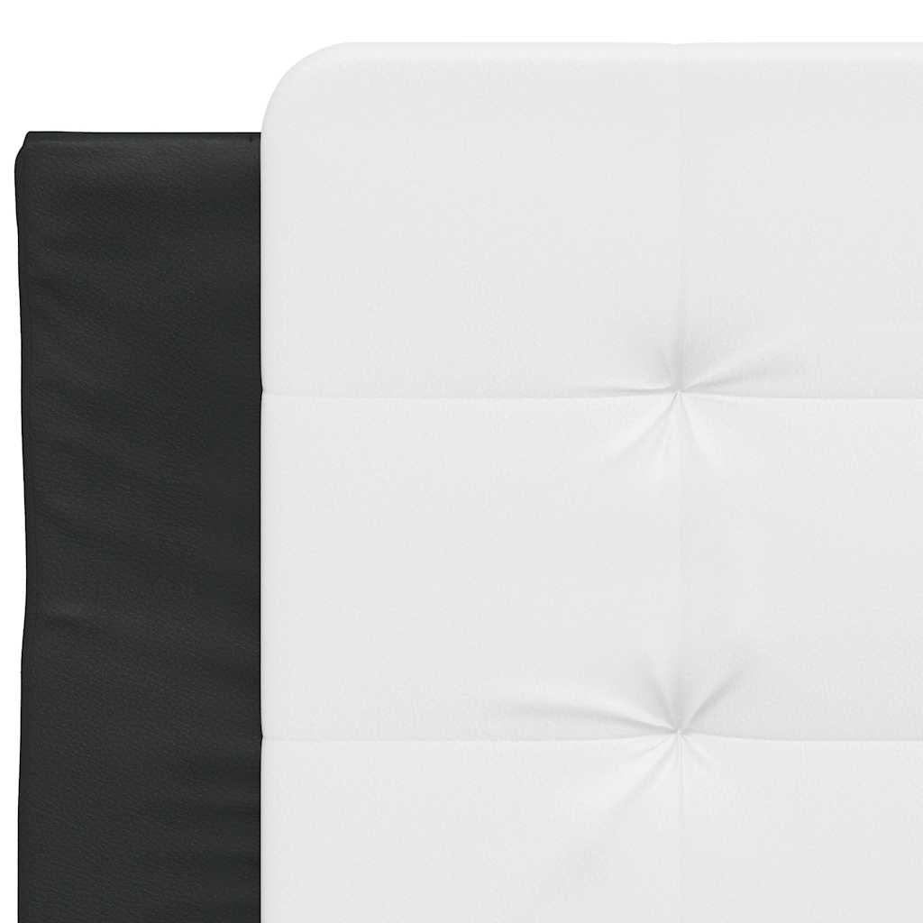 sengeramme uden madras Zadar 80x200 cm kunstlæder sort og hvid