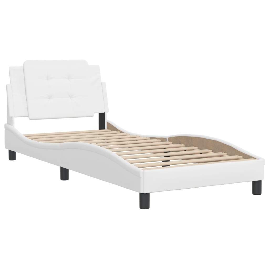 sengeramme uden madras Zadar 90x200 cm kunstlæder hvid