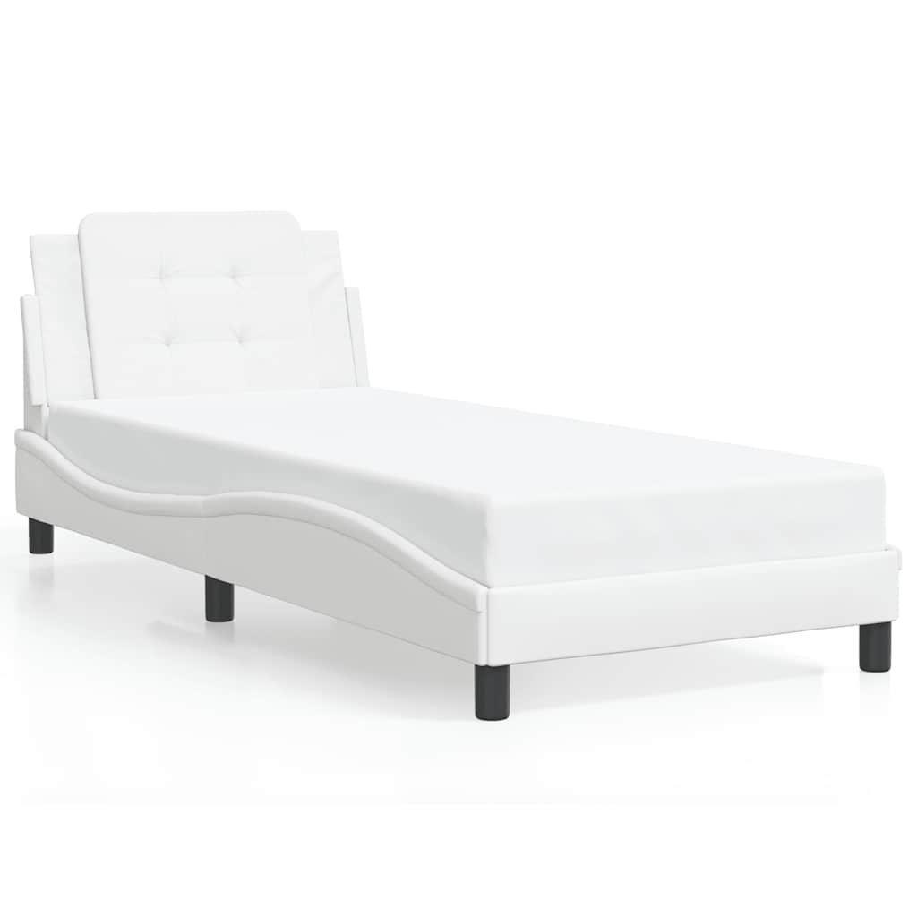 sengeramme uden madras Zadar 100x200 cm kunstlæder hvid
